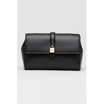Geanta crossbody din piele Autograph - Negru