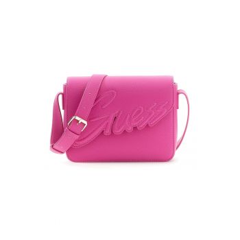 Geanta crossbody din piele ecologica cu logo in relief