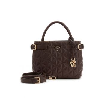 Geanta crossbody matlasata Paisleigh - Maro inchis