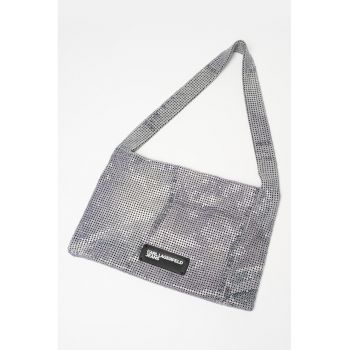 Geanta cu bareta de umar PARTY CHAINMAIL - Argintiu