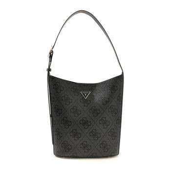 Geanta cu model monograma - bareta de umar si etui Meridian - Negru