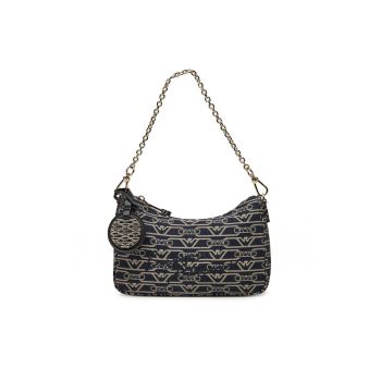 Geanta Dama  Albastru/Ecru