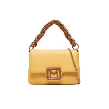 Geanta dama  din piele naturala - Galben