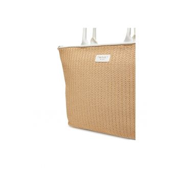 Geanta dama  model Bic.Paglia/Bianco Ottico - 11615 - ecologica - alba.