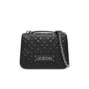 Geanta dama  neagra - Piele ecologica