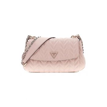 Geanta de piele ecologica cu bareta de umar si aspect texturat Cheryl - Roz deschis