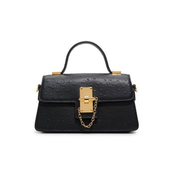 Geanta de piele ecologica cu maner CALLUNA - Negru