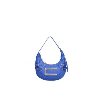 Geanta de piele ecologica cu maner Seraphina - Albastru deschis