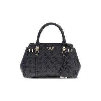 Geanta de umar cu model monograma Leona - Gri antracit