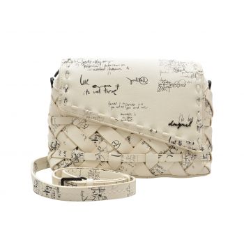 Geanta DESIGUAL alba, SAXPAJ, din piele ecologica