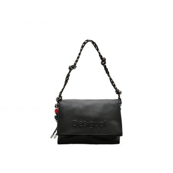 Geanta DESIGUAL neagra, SAXP61, din piele ecologica