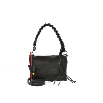 Geanta DESIGUAL neagra, SAXPAM, din piele ecologica