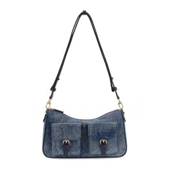 Geanta din denim cu bareta de umar Kassie - Albastru