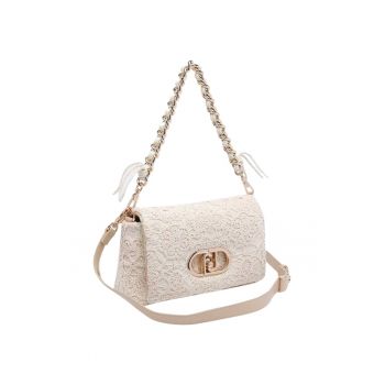 Geanta  LaPuffy Medium Crochet 56672 - Alb