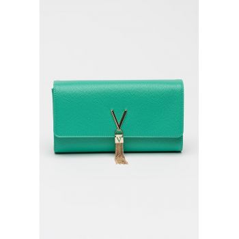 Geanta plic cu bareta din lant Divina - Verde menta