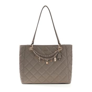 Geanta shopper cu pandantive Libby - Maro taupe