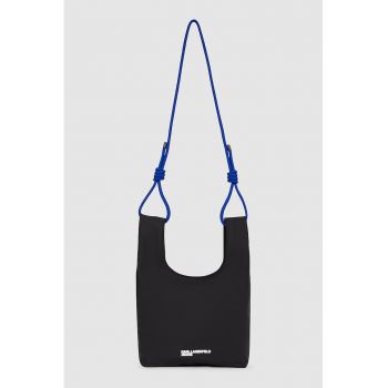 Geanta tote cu logo metalic - Negru