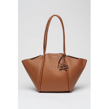 Geanta tote din piele ecologica - Caramel
