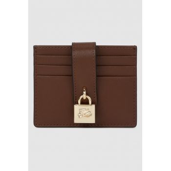 Portcart de piele - Maro inchis