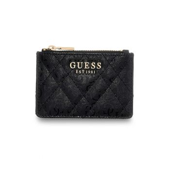 Portcart matlasat cu logo metalic Isemay - Negru