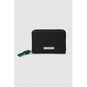 Portofel de piele ecologica cu logo Ikon - Negru