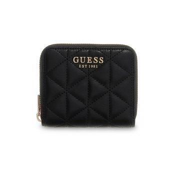 Portofel matlasat de piele ecologica Paisleigh - Negru