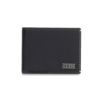 Portofel pliabil din piele Boston - Negru