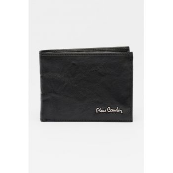 Portofel pliabil din piele - Negru