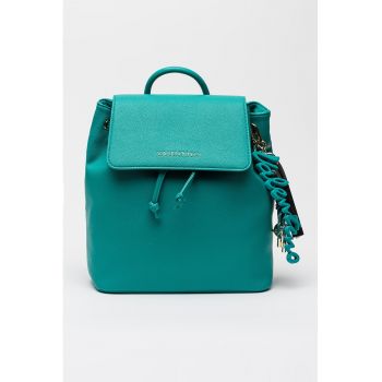 Rucsac de piele ecologica cu clapa - Verde menta