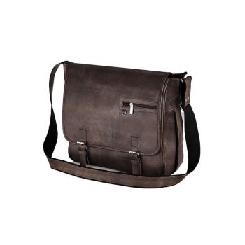 Geanta barbateasca casual de umar  S12 Maro Inchis