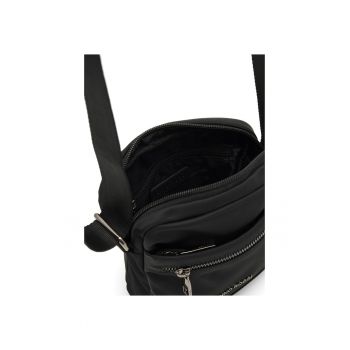 Geanta barbati -  neagra - din material sintetic