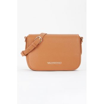 Geanta crossbody cu clapa Brixton - Caramel