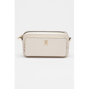 Geanta crossbody cu monograma Daily Camera - Alb