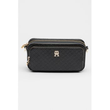 Geanta crossbody cu monograma Daily Camera - Negru