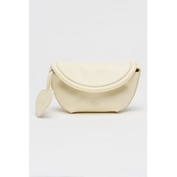 Geanta crossbody cu oglinda in forma de inima Twila - Alb fildes