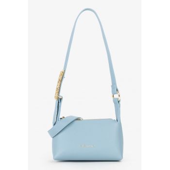 Geanta crossbody de piele ecologica - Albastru deschis