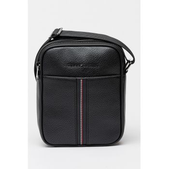 Geanta crossbody de piele ecologica Central - Negru