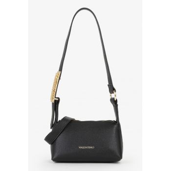 Geanta crossbody de piele ecologica - Negru