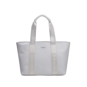 Geanta crossbody din piele ecologica Elara - Alb