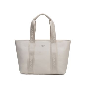 Geanta crossbody din piele ecologica Elara - Bej