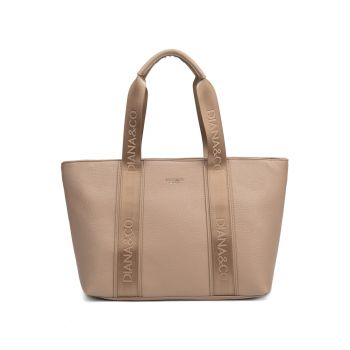 Geanta crossbody din piele ecologica Elara - Maro taupe