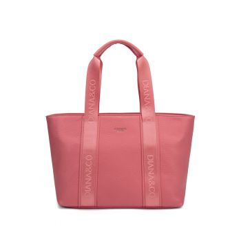 Geanta crossbody din piele ecologica Elara - Roz