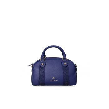 Geanta cu bareta detasabila cu logo Liviana Plus - Albastru