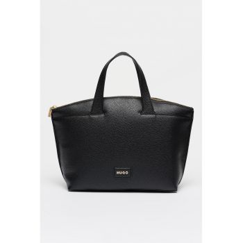 Geanta cu maner si bareta textila - Negru