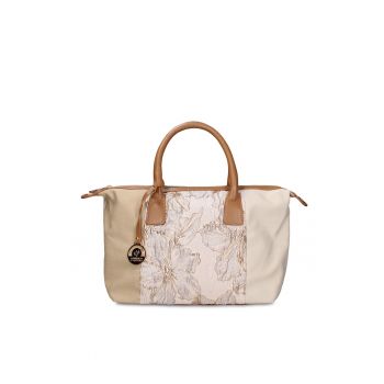 Geanta cu model patchwork Zefira Lux - Alb
