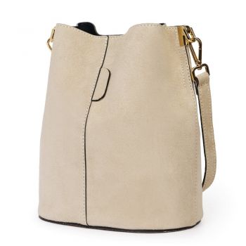 Geanta dama din piele intoarsa Milena grej