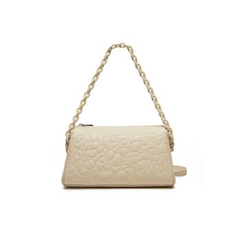 Geanta dama  Greta - bej - din piele naturala