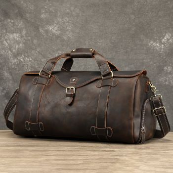 Geanta de calatorie, Armand GT3804, piele naturala, Maro