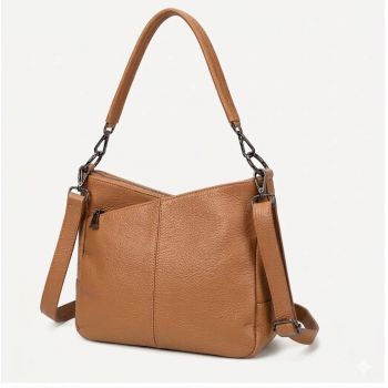 Geanta de dama, Anabelle GT3838, piele naturala, Maro ieftina de firma originala