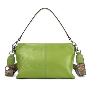 Geanta de dama, Isabela GT3819, piele naturala, Verde